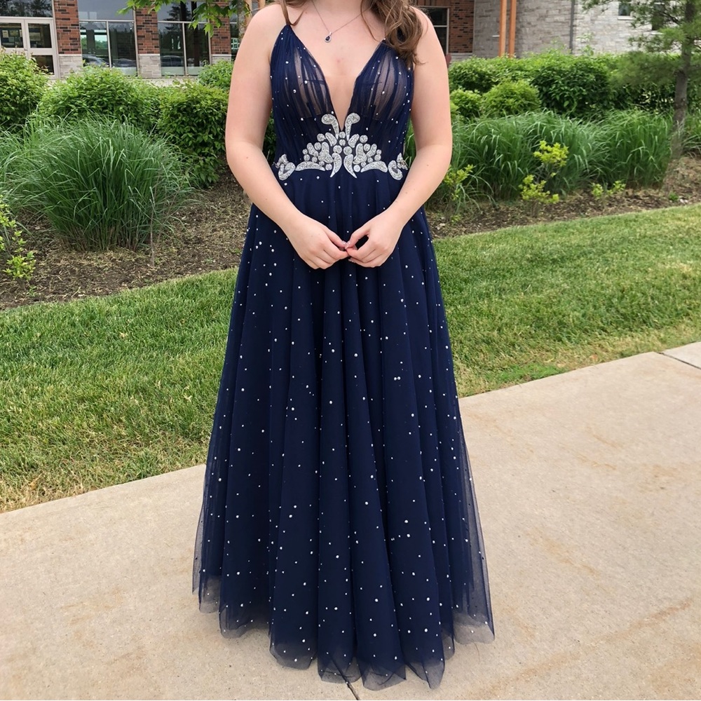 Tarik Ediz prom dress with stunning open back